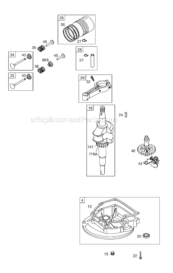Page B Diagram and Parts List for 9J900SERIES  Briggs and Stratton Engine